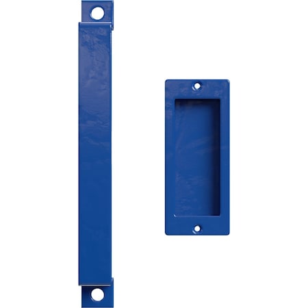 Ekena Millwork 11" Pull Handle & 6" Flush Pull for 2 1/4" Doors, Blue Ribbon GB6001PP5116BR